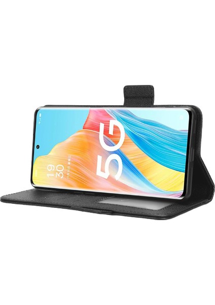 Oppo Için Kılıf Oppo 8t 5g Pu Deri Manyetik Kart Yuvaları Tutucu Cüzdan Yan (Yurt Dışından)