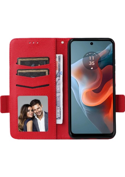 Motorola Moto G34 5g Manyetik Yan Toka Cüzdan Kart Yuvaları Pu (Yurt Dışından) modelleri