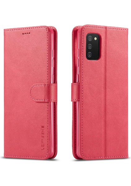 Samsung Galaxy A03S Buzağı Doku Yatay Çevir Deri Kılıf (Yurt Dışından)