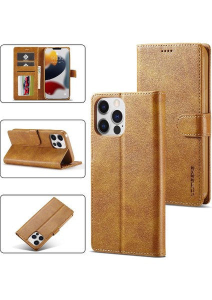 Iphone 13 Için Kılıf Pro Max Kart Yuvaları Cüzdan Tutucu ile Buzağı Doku (Yurt Dışından)