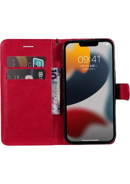 Kart Yuvası ile iphone 14 Için Flip Case Artı Yüksek Kaliteli Deri Klasik (Yurt Dışından)