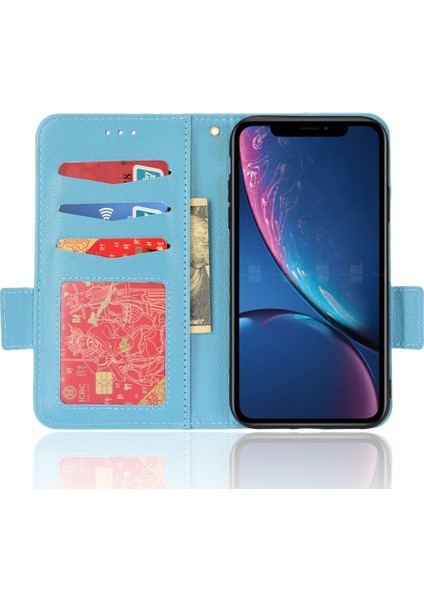 Iphone Xr Için Kılıf Manyetik Kart Yuvaları Tutucu Yan Toka Cüzdan Pu Deri (Yurt Dışından)