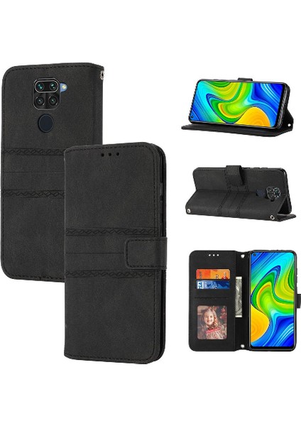 Xiaomi Redmi Not 9 Için Flip Case 4g Cüzdan Kılıf Kickstand Pu Deri (Yurt Dışından)