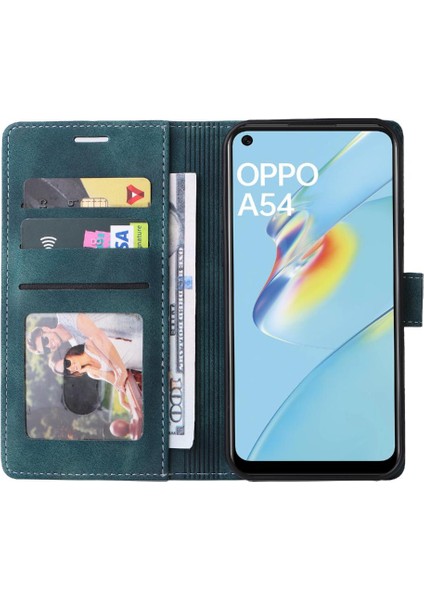 Oppo A54 4g Deri Kılıf Için Flip Case Darbeye Basit Iş Çevirme (Yurt Dışından)