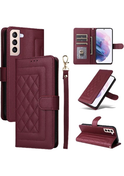 Samsung Galaxy S21 Artı Darbeye Dayanıklı Basit Iş Cüzdan Için Flip Case (Yurt Dışından)