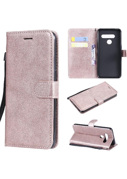 Lg V50 Klasik Düz Renk Iş Cüzdan Telefon Kılıfı Için Flip Case ile (Yurt Dışından)