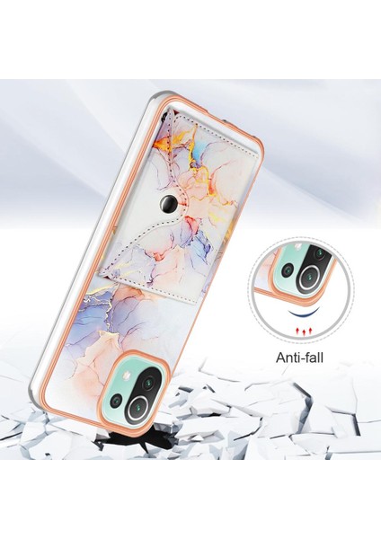 Xiaomi 11 Lite Kart Yuvaları Yumuşak Tpu Tampon Mermer Ince Cüzdan (Yurt Dışından) modelleri