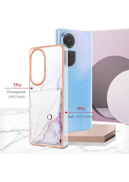 Oppo Oppo 10 5g Ince Cüzdan Mermer Yumuşak Tpu Tampon Kart Yuvaları Için Kılıf (Yurt Dışından) fırsatları