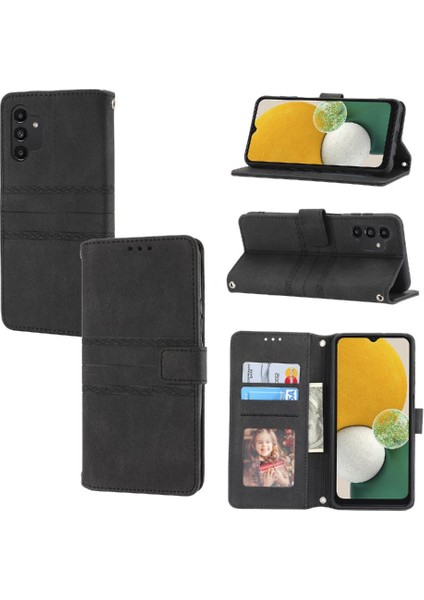 Samsung Galaxy M13 5g Darbeye Koruyucu Pu Deri Kılıf Için Flip Case (Yurt Dışından)