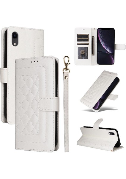 Iphone Xr Için Flip Case Deri Kılıf Kapak Darbeye Cüzdan Basit (Yurt Dışından)