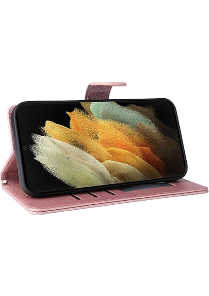 Samsung Galaxy S21 Ultra Darbeye Deri Kılıf Için Flip Case Basit (Yurt Dışından) modelleri