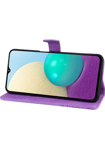 Kart Yuvası Standı ile Samsung Galaxy A02/M02 Flip Telefon Kılıfı Için Kılıf (Yurt Dışından)