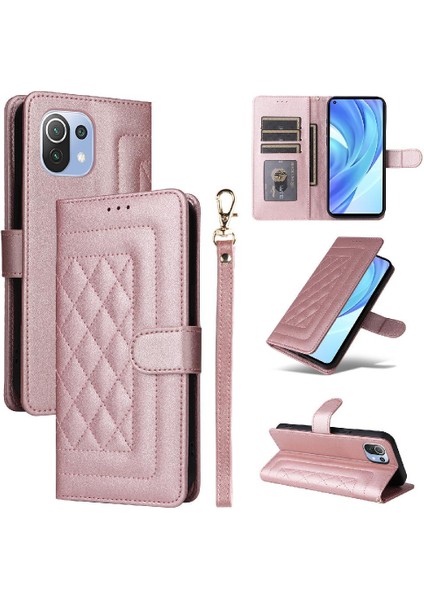 Xiaomi 11 Lite Için Flip Case Cüzdan Darbeye Basit Iş Kapak Çevirin (Yurt Dışından)