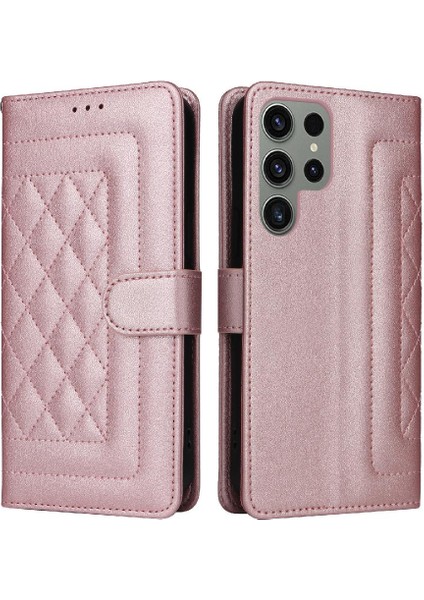 Samsung Galaxy S23 Ultra Basit Iş Deri Kılıf Flip Case Için Flip Case (Yurt Dışından)