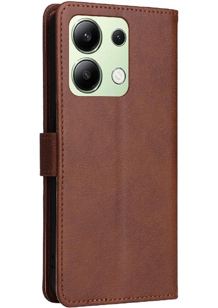 Xiaomi Redmi Not 13 Için Flip Case 4g Kart Yuvası ile Yüksek Kalite Deri (Yurt Dışından)