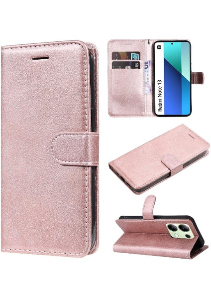 Xiaomi Redmi Not 13 Için Flip Case 4g Kart Yuvası ile Yüksek Kalite Deri (Yurt Dışından)