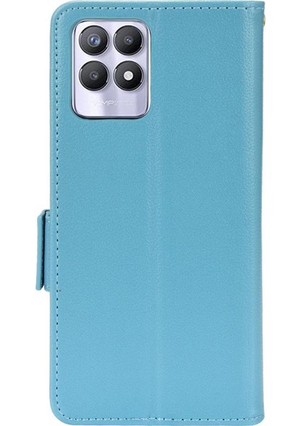Realme 8i Cüzdan Pu Deri Manyetik Kart Yuvaları Tutucu Yan Toka Için Kılıf (Yurt Dışından) modelleri