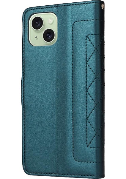 Iphone 15 Için Flip Case Artı Basit Iş Deri Kılıf Kapak Çevirin (Yurt Dışından) modelleri