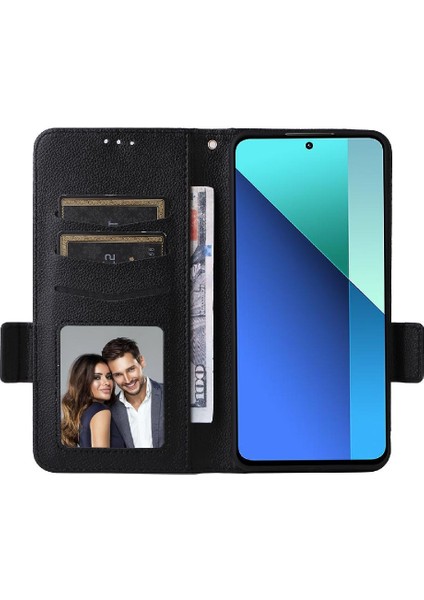Xiaomi Redmi Için Not 13 4g Manyetik Yan Toka Kart Yuvaları Tutucu Pu (Yurt Dışından)