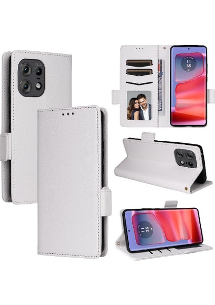 Motorola Moto Kenar 50 Pro Için Kılıf Manyetik Cüzdan Kart Yuvaları Tutucu Yan (Yurt Dışından)