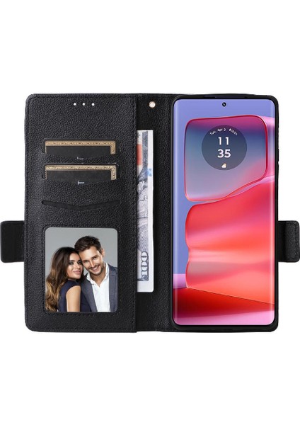 Motorola Moto Kenar 50 Pro Için Kılıf Manyetik Cüzdan Kart Yuvaları Tutucu Yan (Yurt Dışından) modelleri