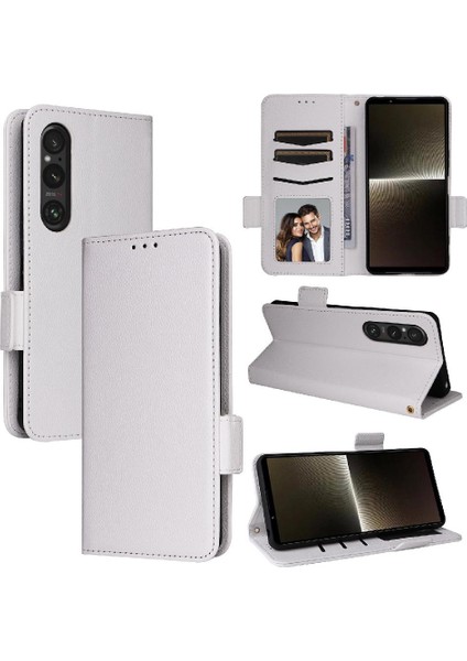 Sony Xperia 1 Vi Için Kılıf Yan Toka Pu Deri Manyetik Kart Yuvaları (Yurt Dışından)