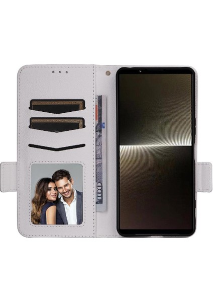 Sony Xperia 1 Vi Için Kılıf Yan Toka Pu Deri Manyetik Kart Yuvaları (Yurt Dışından)