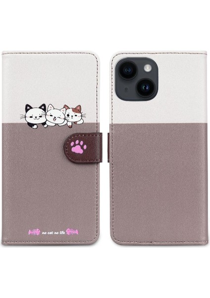 Iphone 14 Için Kılıf Artı Kapak Kapak Kılıf Darbeye Basit Cüzdan (Yurt Dışından) modelleri