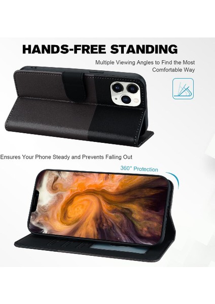 Iphone 11 Için Kılıf Pro Max Kapak Çevirin Cüzdan Darbeye Basit Iş (Yurt Dışından)