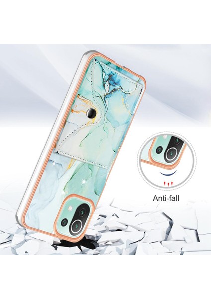 Xiaomi 11 Lite Kart Yuvaları Yumuşak Tpu Tampon Mermer Ince Cüzdan (Yurt Dışından) fırsatları