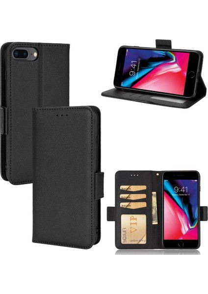 Iphone 6 Için Kılıf Artı/6s Artı Kart Yuvaları Tutucu Yan Toka Cüzdan Pu (Yurt Dışından)