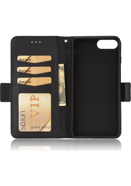 Iphone 6 Için Kılıf Artı/6s Artı Kart Yuvaları Tutucu Yan Toka Cüzdan Pu (Yurt Dışından)