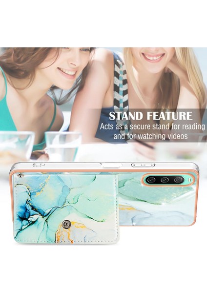 Sony Xperia 10 Iv Yumuşak Tpu Tampon Mermer Ince Cüzdan Kart Yuvaları Için Kılıf (Yurt Dışından) fırsatları