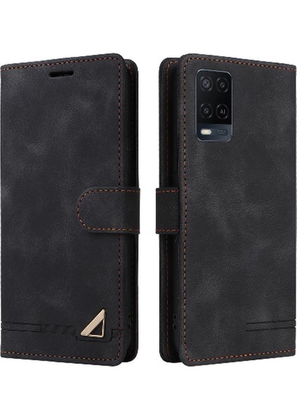 Oppo A54 4g Deri Kılıf Için Flip Case Darbeye Basit Iş Çevirme (Yurt Dışından)