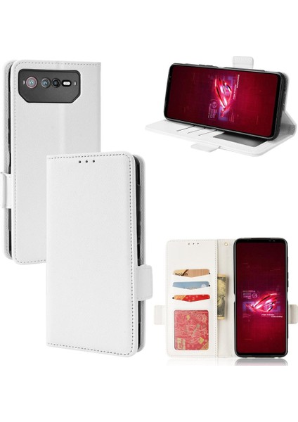 Asus Rog Telefon 6 Için Kılıf Yan Toka Pu Deri Kart Yuvaları Tutucu Cüzdan (Yurt Dışından)