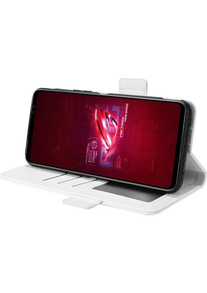 Asus Rog Telefon 6 Için Kılıf Yan Toka Pu Deri Kart Yuvaları Tutucu Cüzdan (Yurt Dışından)