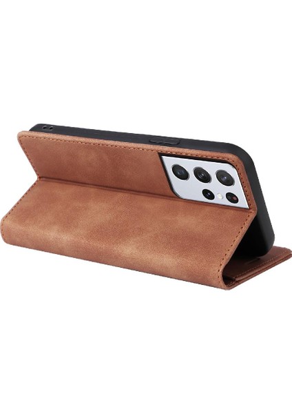 Samsung Galaxy S21 Ultra Basit Iş Deri Kılıf Flip Case Için Flip Case (Yurt Dışından) indirimleri