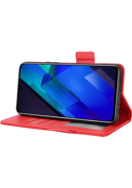 Infinix Not 12 Için Kılıf Cüzdan Pu Deri Manyetik Kart Yuvaları Tutucu Yan (Yurt Dışından)
