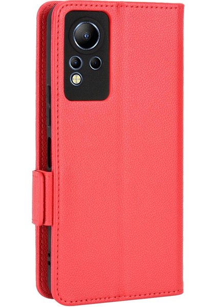 Infinix Not 12 Için Kılıf Cüzdan Pu Deri Manyetik Kart Yuvaları Tutucu Yan (Yurt Dışından)