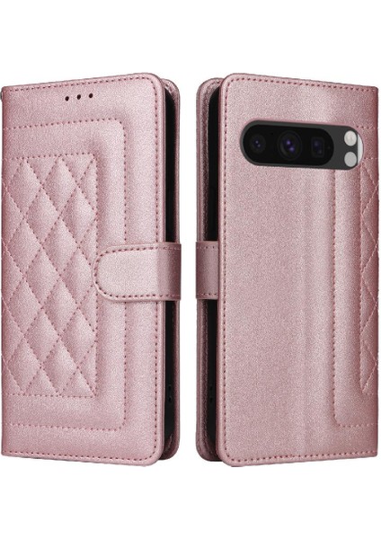 Google Piksel 8 Pro Flip Kapak Için Flip Case Basit Iş Cüzdan Deri (Yurt Dışından)