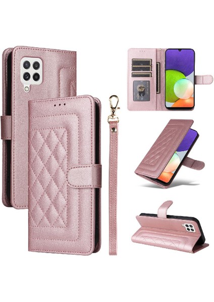 Samsung Galaxy A22 4g Için Flip Case Basit Iş Kapak Deri (Yurt Dışından)