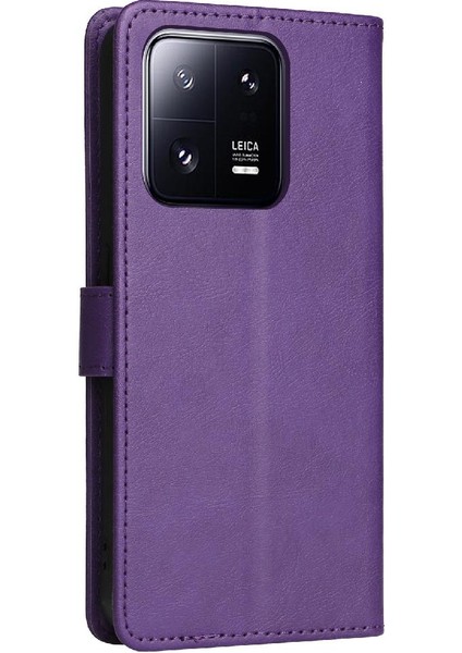 Kart Yuvası Iş ile Xiaomi 13 Pro Klasik Düz Renk Için Flip Case (Yurt Dışından) indirimleri