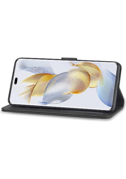 Tutucu Kart Yuvaları ile Onur 90 Pro Için Kılıf Cüzdan Buzağı Doku Flip (Yurt Dışından) modelleri