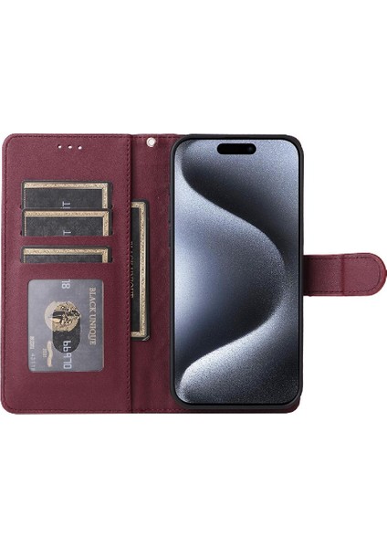 Iphone 15 Için Flip Case Pro Cüzdan Kapak Çevirin Deri Kılıf Basit Iş (Yurt Dışından) indirimleri