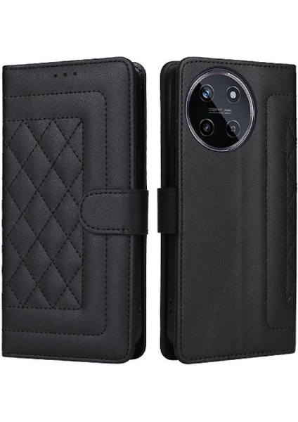 Realme 11 4g Deri Kılıf Için Flip Case Darbeye Basit Iş Cüzdan (Yurt Dışından)