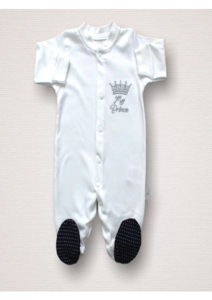 Süper Prens Nakışlı %100 Cotton 10LU Zıbın Takımı Hastane Çıkışı Lacivert fırsatları