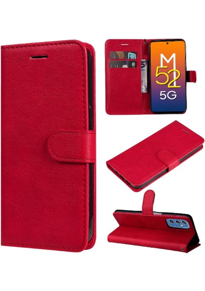 Samsung Galaxy M52 5g Için Flip Case Kart Yuvası ile Yüksek Kaliteli Deri (Yurt Dışından) fırsatları