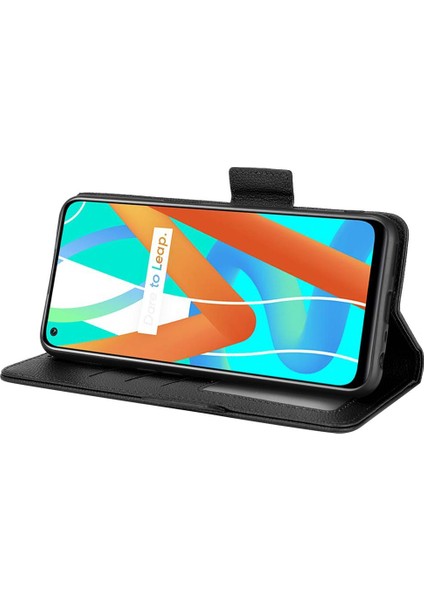 Realme 8 5g Pu Deri Manyetik Yan Toka Cüzdan Kart Yuvaları Için Kılıf (Yurt Dışından) modelleri