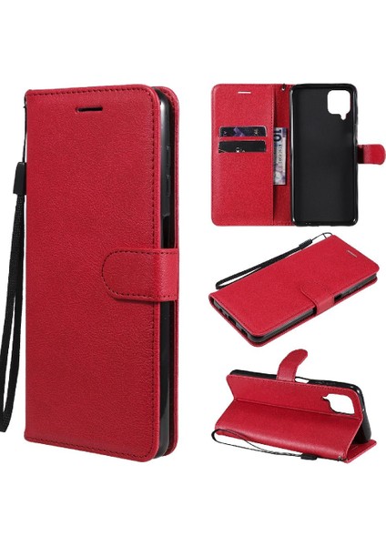 Samsung Galaxy A12 5g Için Flip Case Iş Cüzdan Telefon Kılıfı ile Yüksek (Yurt Dışından)