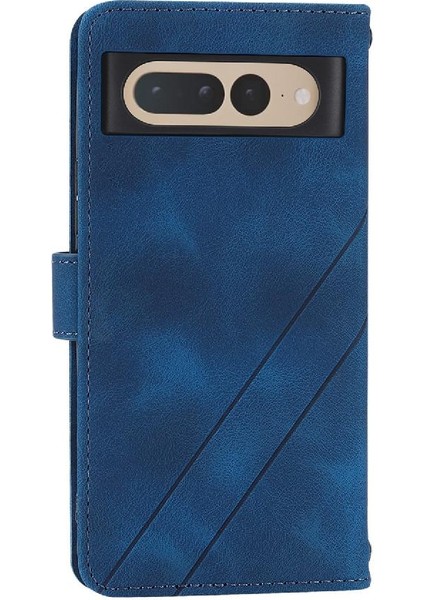 Google Piksel 8 Pro Kickstand Bilek Kayışı Pu Deri Kapak Için Filp Durumda (Yurt Dışından)